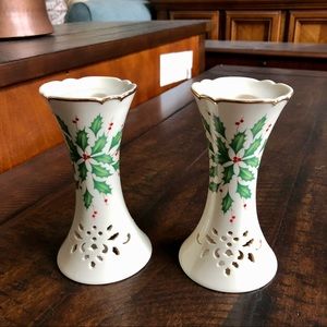 Lenox holiday candlestick holders